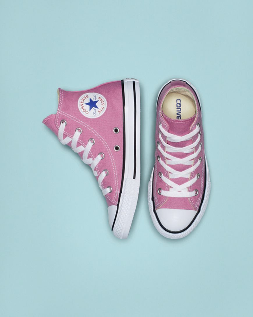 Tenis Converse Chuck Taylor All Star Classicos Cano Alto Menino Rosa | PT K01PT59